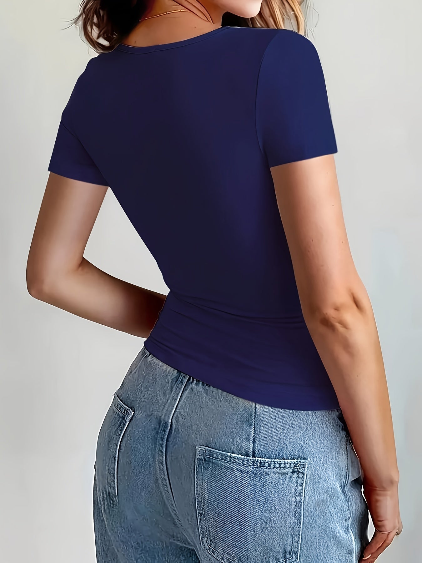 Damen Kurzarmfigurbetontes Basic Top – Modisches Allround-Talent für Alltag und Freizeit