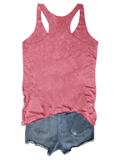 Damen Tanktop mit Wildblumen-Print – Sommer Freizeitshirt, Boho Stil