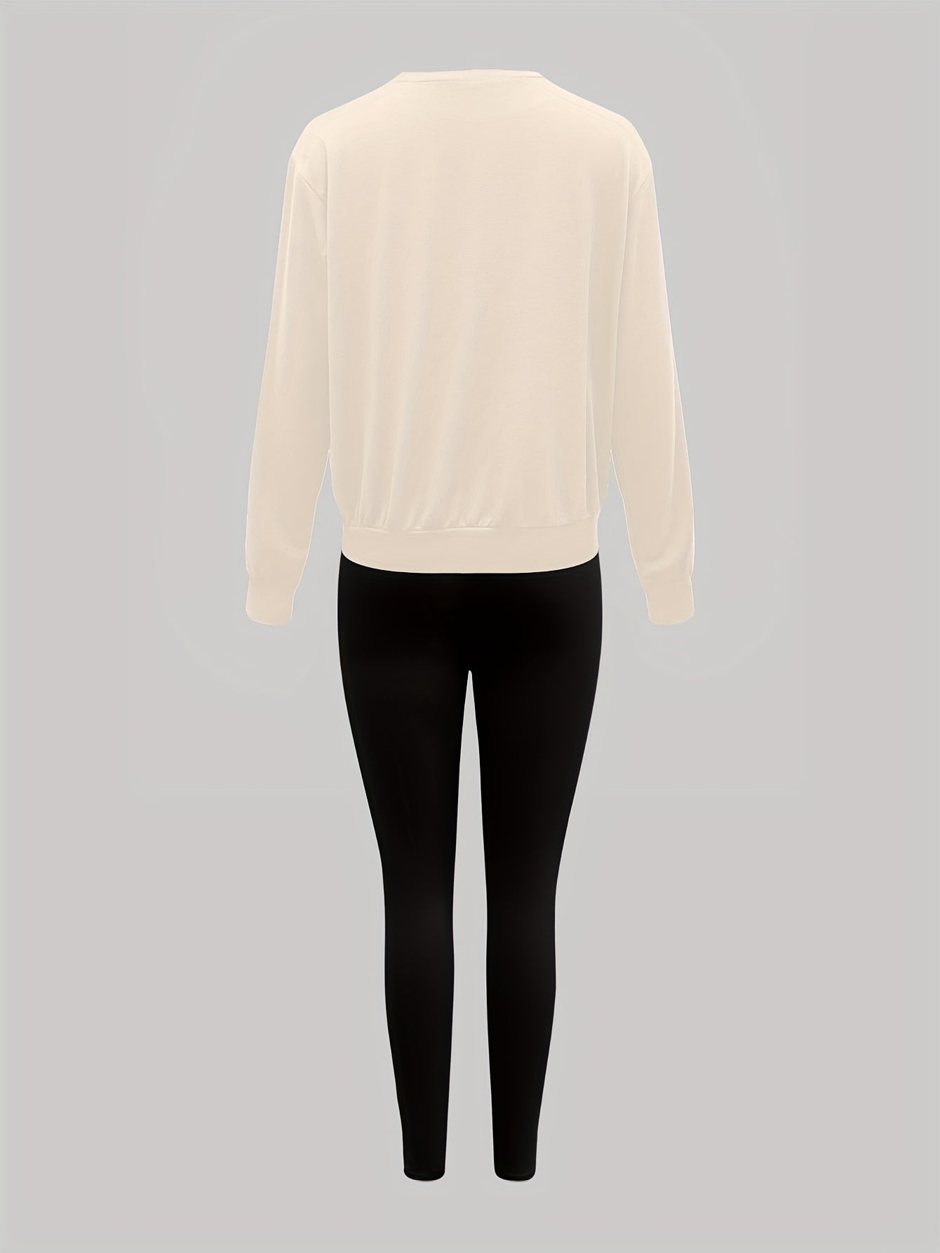 Damen Set: Pullover & Leggings mit 'New York Queens' Print, Rundhalsausschnitt