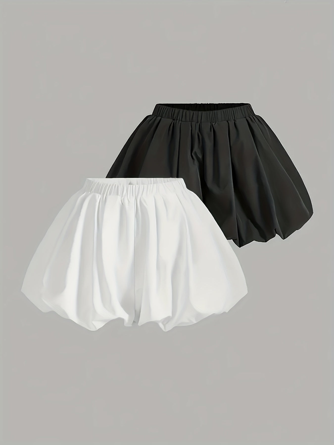 Damen Ballonshorts mit elastischem Bund und modischem Volumeneffekt