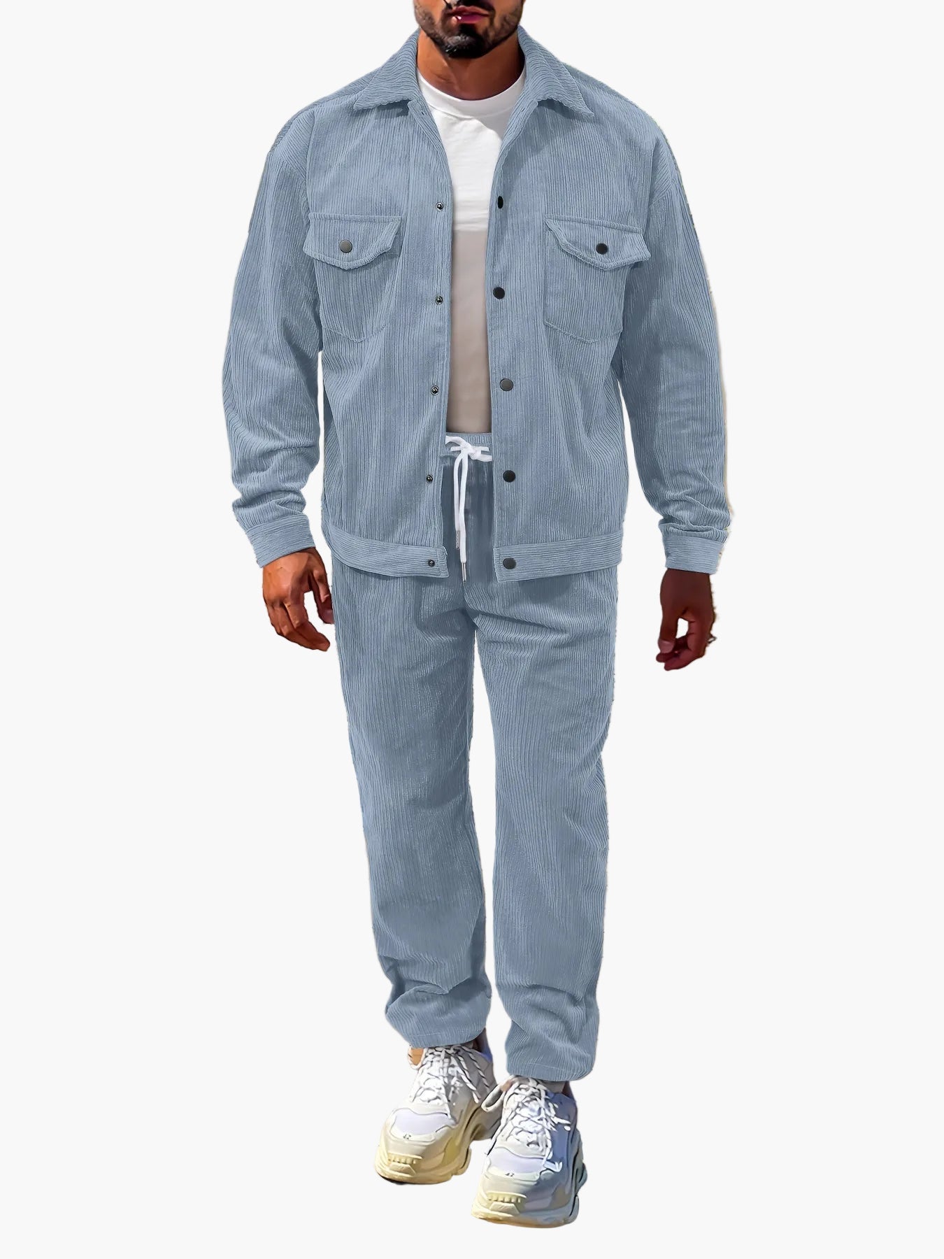 Herren Cord Freizeitanzug Set – Lässiger Style für Herbst und Winter
