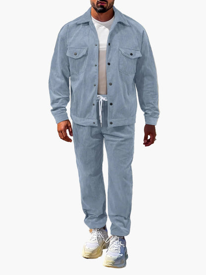 Herren Cord Freizeitanzug Set – Lässiger Style für Herbst und Winter