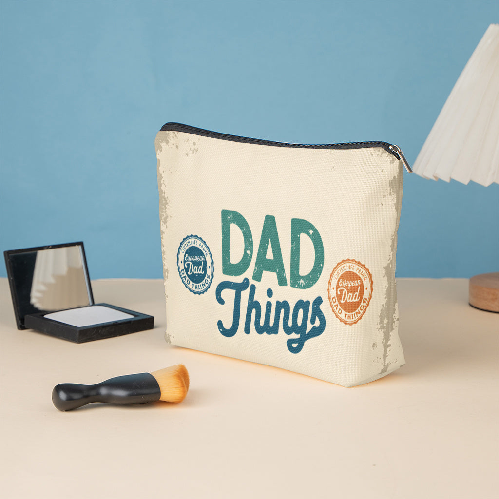 Vätertag Kulturbeutel für Herren – Vintage Stil Aufbewahrungstasche für "Dad Things" – Praktische Geschenkidee