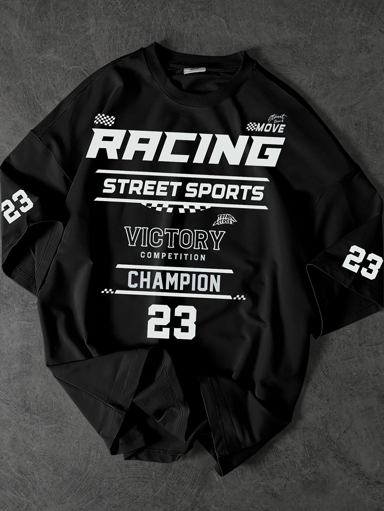 Herren Street Racing Sports Champion T-Shirt mit Print – Urban Style Freizeitshirt