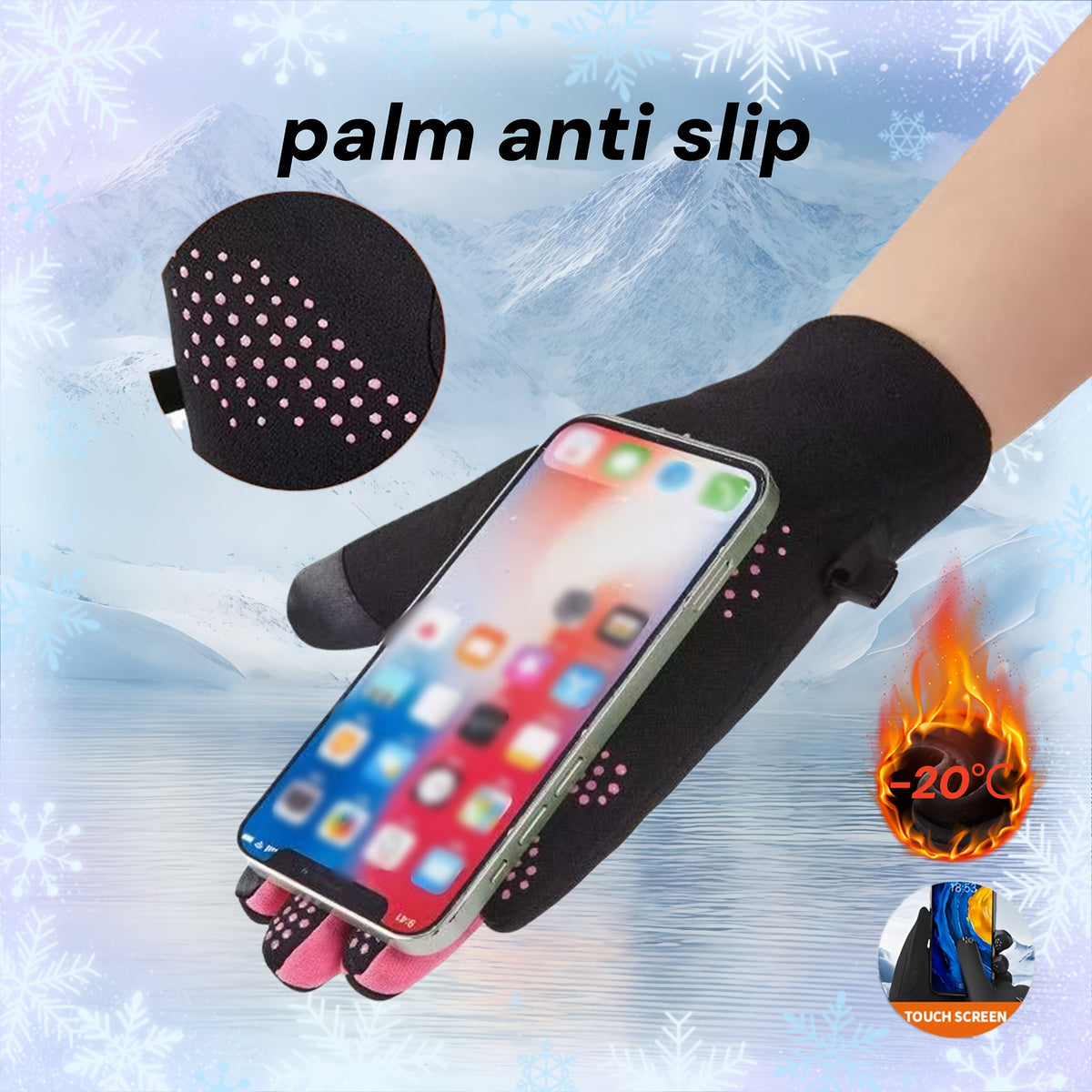 Winter Handschuhe Touchscreen Winddicht Warm für Outdoor