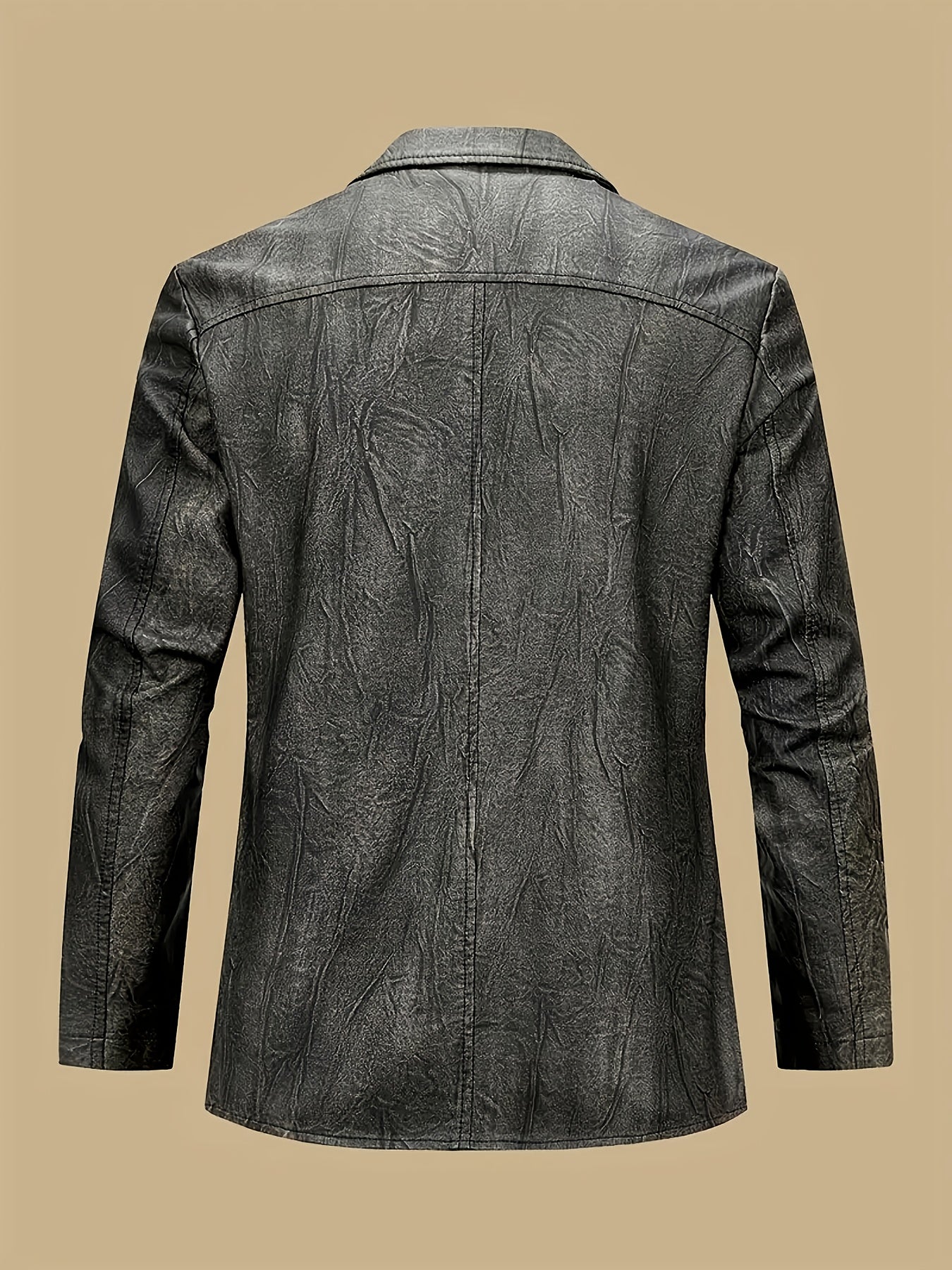 Herren Sakko Jacke mit Reißverschlussdetails und Knopfverschluss