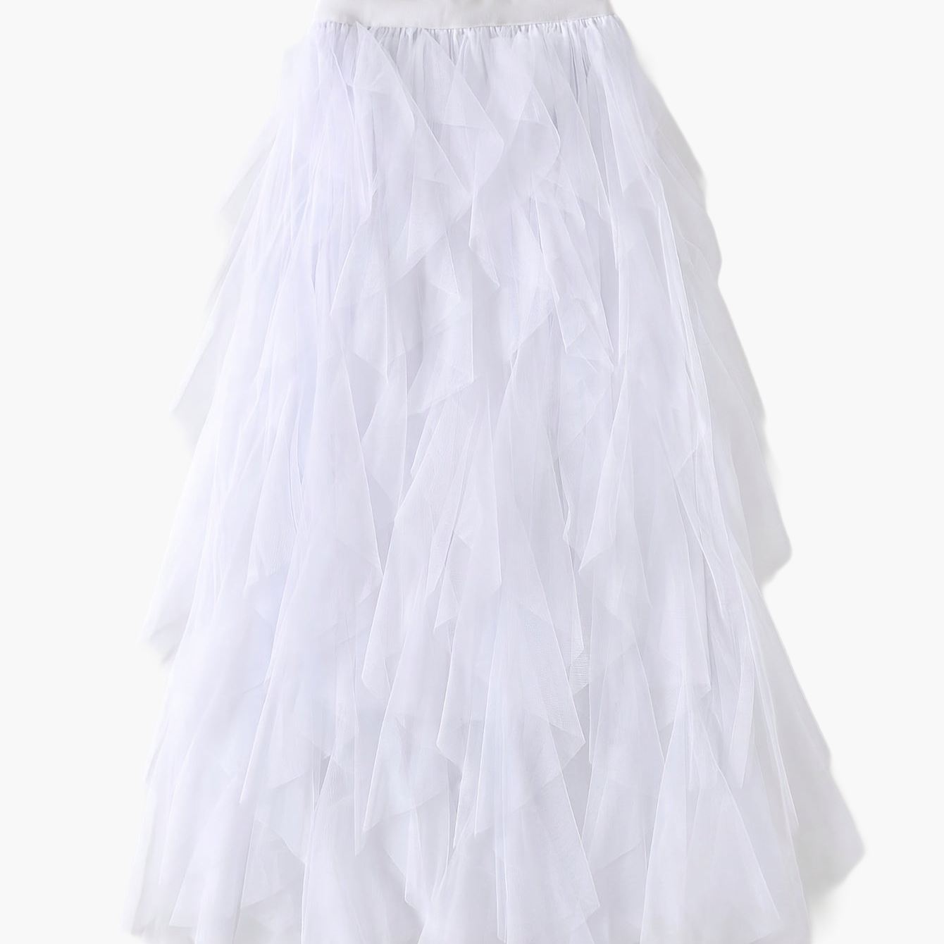 Damen Eleganter Maxirock mit Stufen und Volants für festliche Anlässe