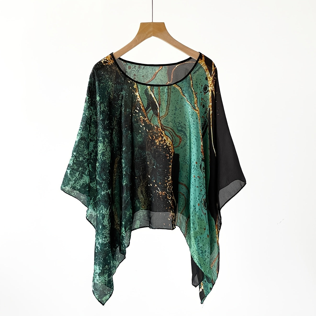 Damen Boho Poncho Tunika – Eleganter Überwurf für Strand und Freizeit