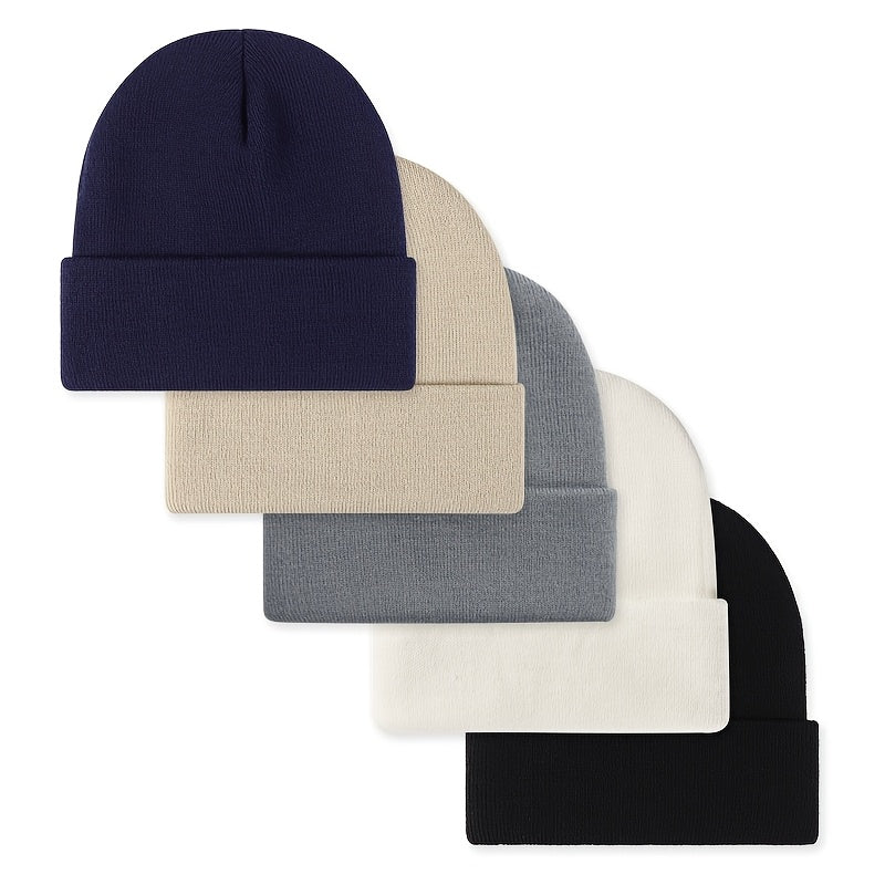 Unisex Beanie Mütze Strickmütze gerippt in verschiedenen Farben