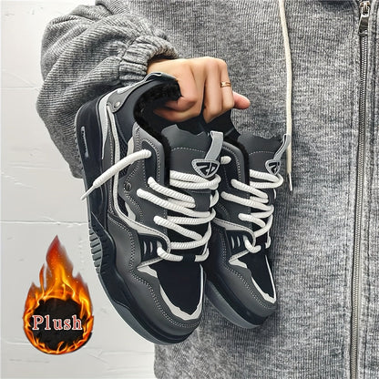 Chunky Sneaker mit Plüschfutter und Schnürung, Herren & Unisex