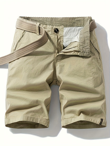 Herren Freizeit-Bermuda Shorts mit Gürtel – Klassischer Sommer-Look für Alltag und Outdoor