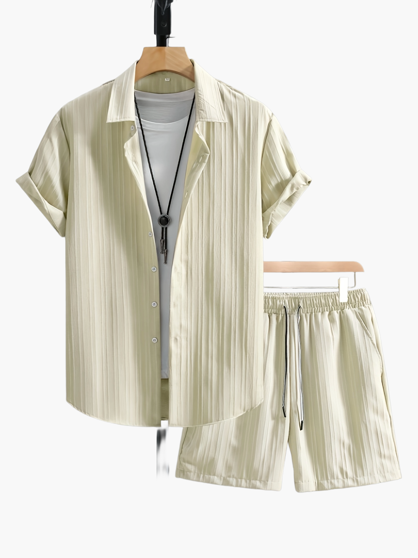 Herren Sommer Freizeit Set – Kurzarm Hemd & Shorts – Stilvolles, Lockeres Outfit für Alltag & Urlaub