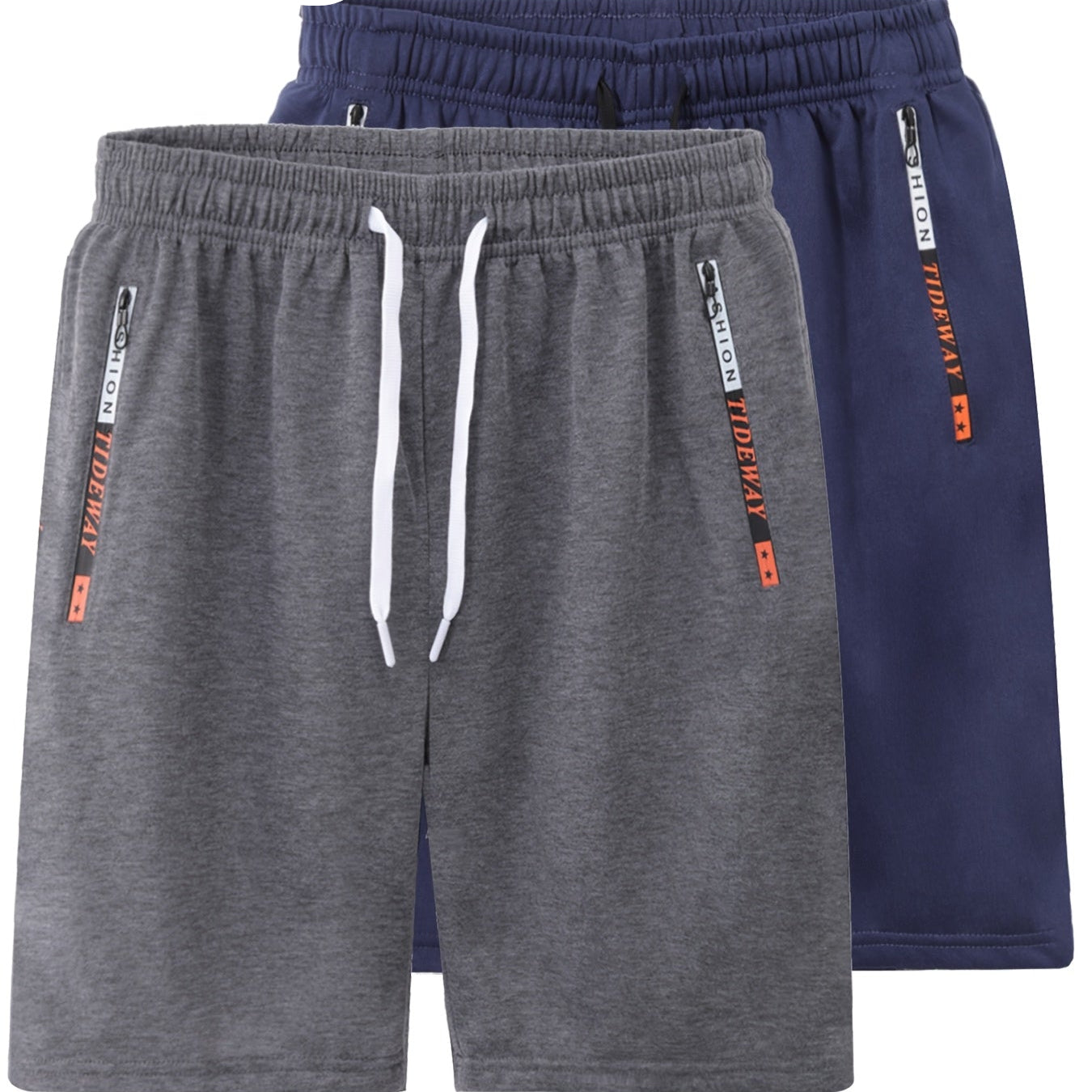 Herren Sportshorts 2er Pack – Bequeme Fitness- und Trainingsshorts mit Reißverschlusstaschen