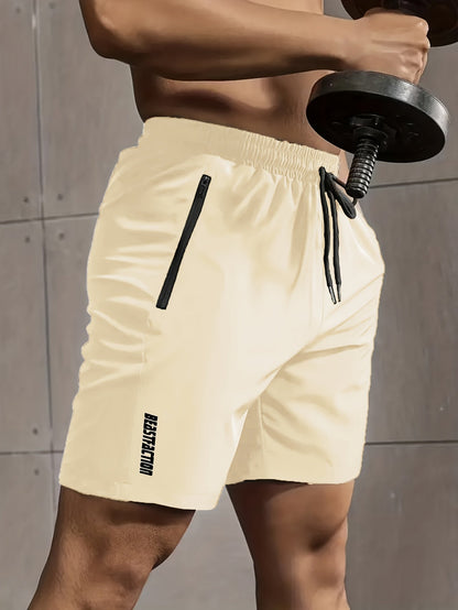 Herren Sportshorts mit Reißverschluss-Taschen – Trainingsshorts für Fitness & Workout