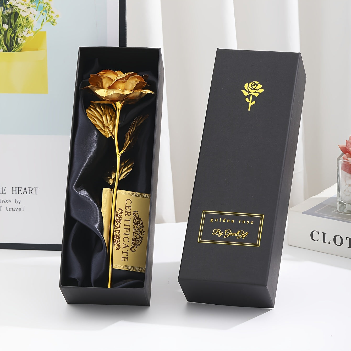 Muttertag Geschenk Deko-Rose im Luxus-Geschenkset für Damen – Ewige Kunstrose als stilvolles Präsent