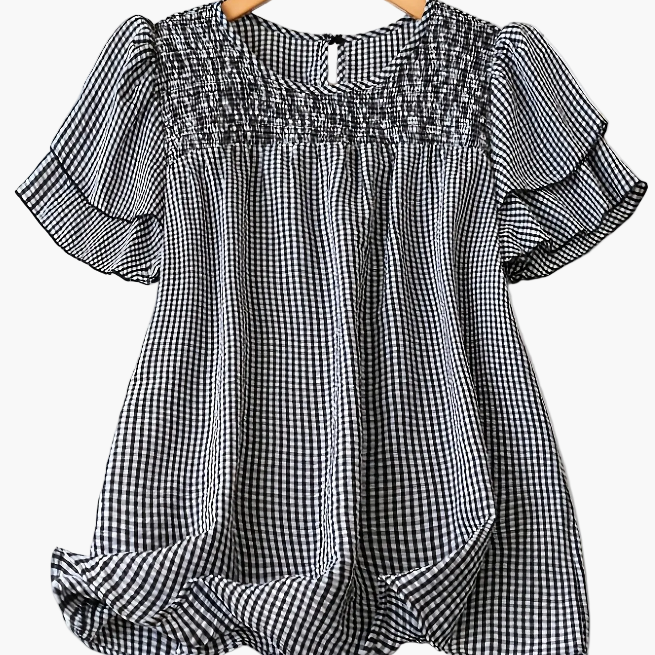 Damen Polka Dot Bluse Elegant Kurzarm für Freizeit und Büro