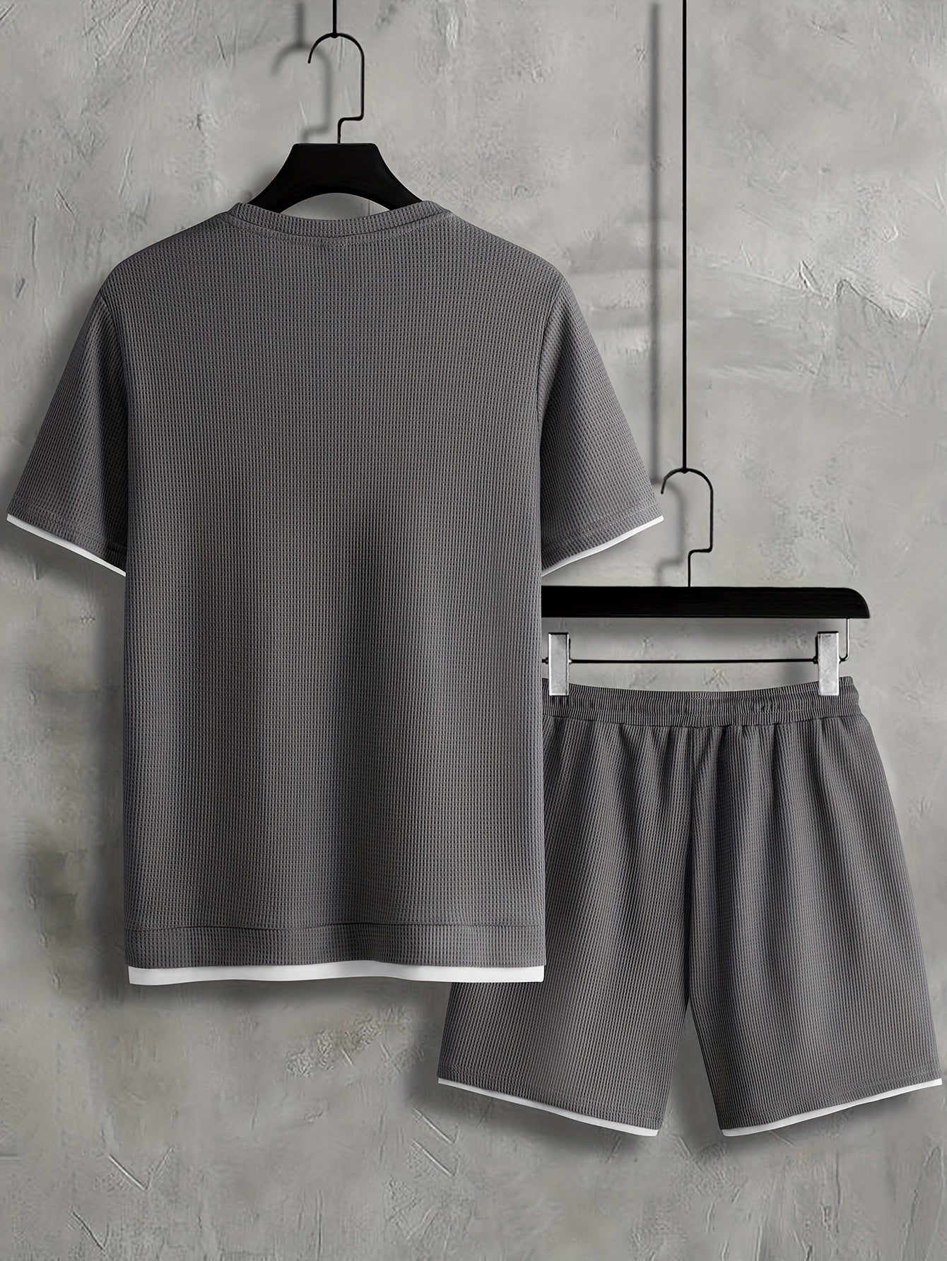 Herren Freizeit-Set Kurzarm T-Shirt & Shorts Lounge Outfit – Bequemes Sommer Homewear