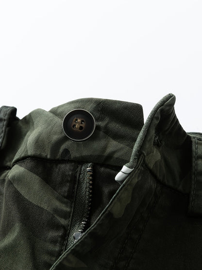 Herren Cargo-Shorts im Camouflage-Stil für Outdoor & Freizeit – Bequeme Cargoshorts mit großen Taschen