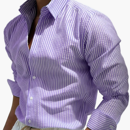 Herren Freizeithemd mit Streifenmuster – Eleganter Business- und Urlaubsstil