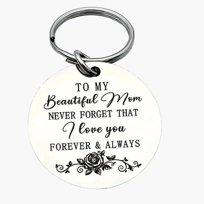 Schlüsselanhänger für Damen – Muttertagsgeschenk mit Gravur "Für meine schöne Mama, ich liebe dich für immer & ewig" – Stilvolles Accessoire und liebevolles Andenken