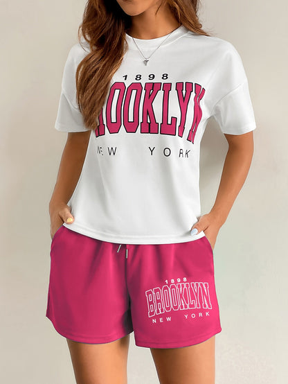 Damen Freizeit Zweiteiler Set Brooklyn New York – Sportlicher Streetstyle für Alltag und Lounge