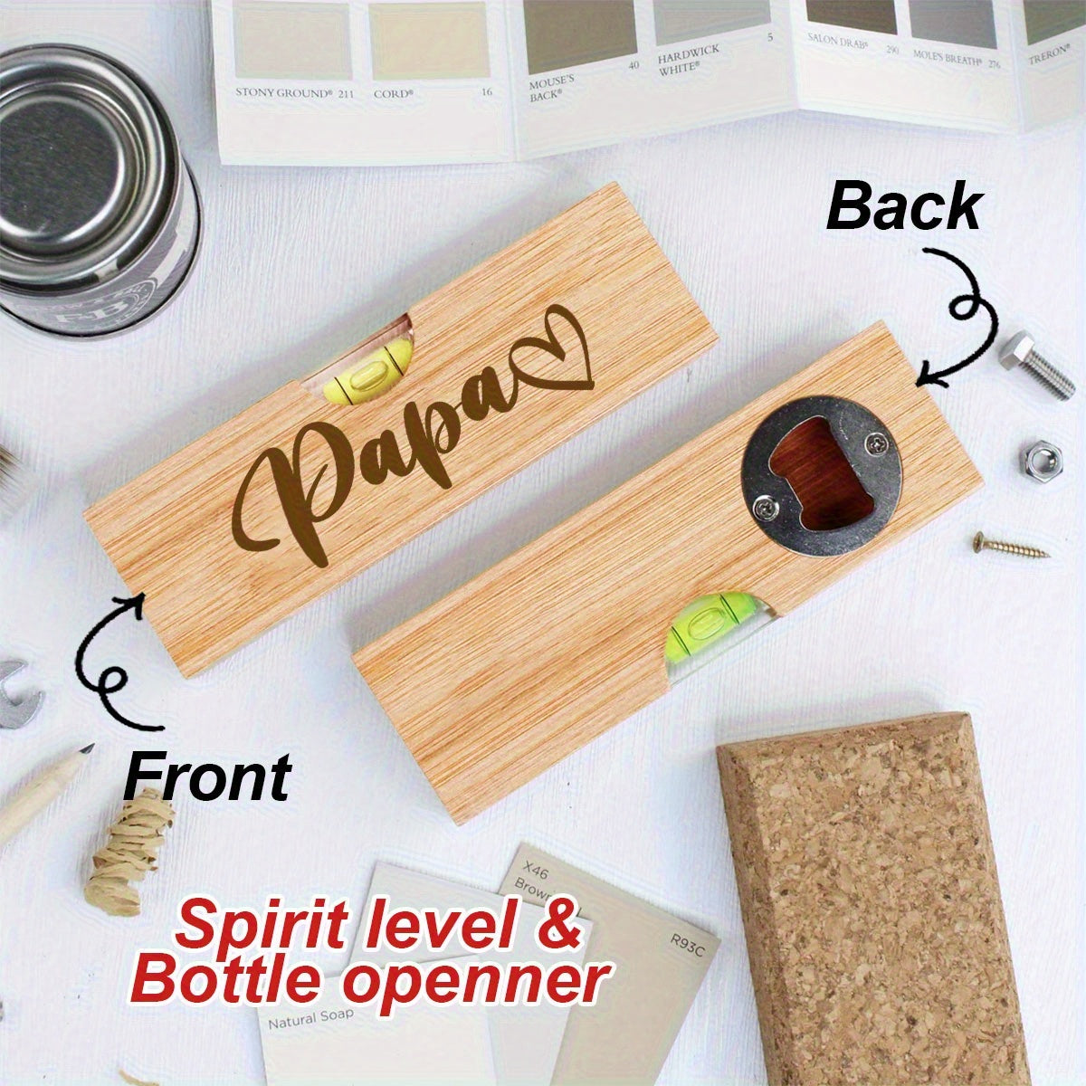 Vätertag Geschenk Spirit Level & Flaschenöffner – Werkzeug für Papa