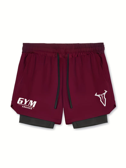 Herren Trainingsshorts 2-in-1 Performance Fitness Laufshorts