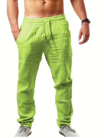 Herren Freizeithose mit Kordelzug – Leichte Sommerhose, Bequemer Schnitt, Perfekt für Alltag & Urlaub