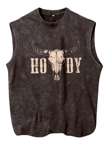 Herren Western Tanktop mit Print – Lässiges ärmelloses Shirt im Vintage-Stil für Freizeit & Festivals