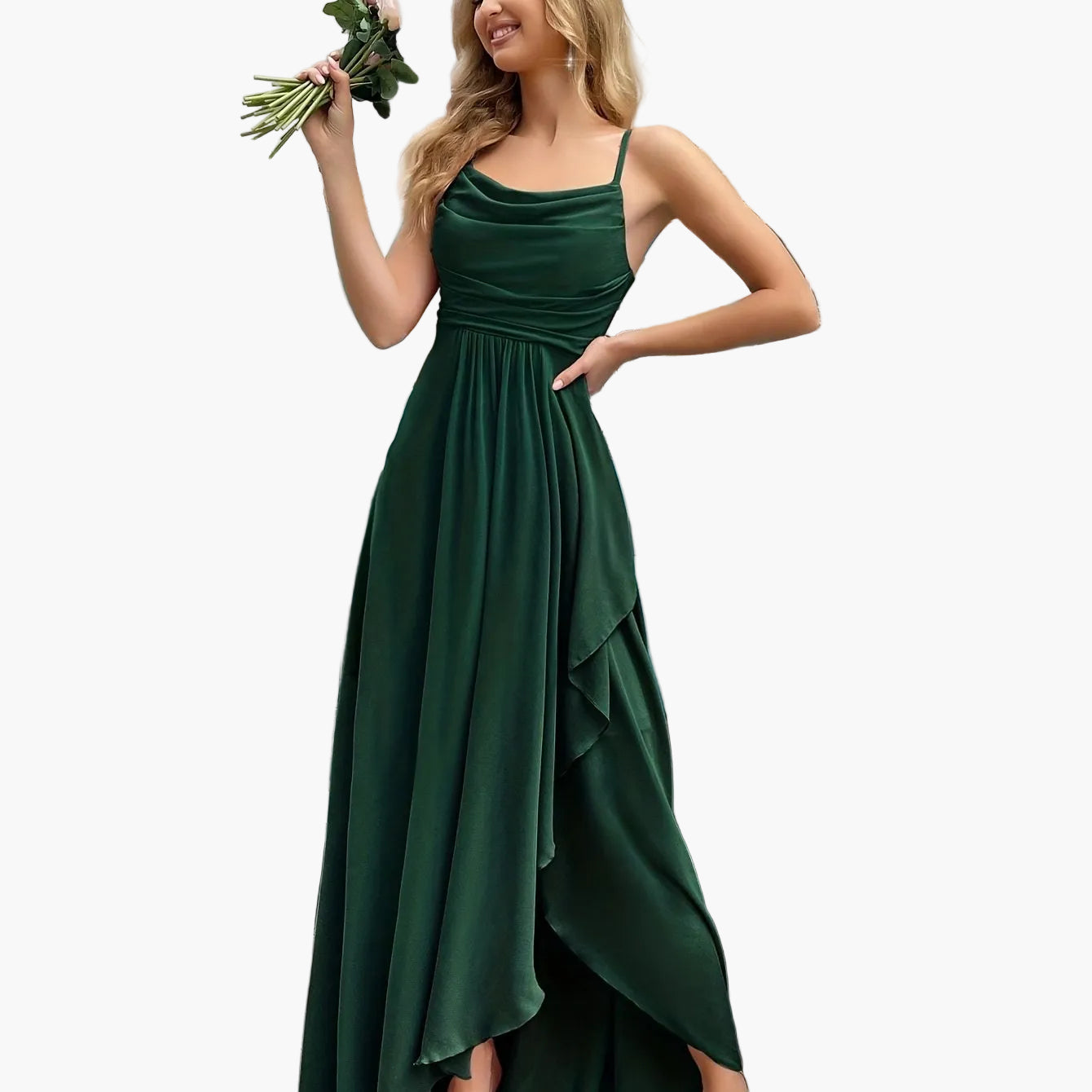 Elegantes Damen-Abendkleid Maxilänge – Stilvolles Fit & Flare Design für festliche Anlässe