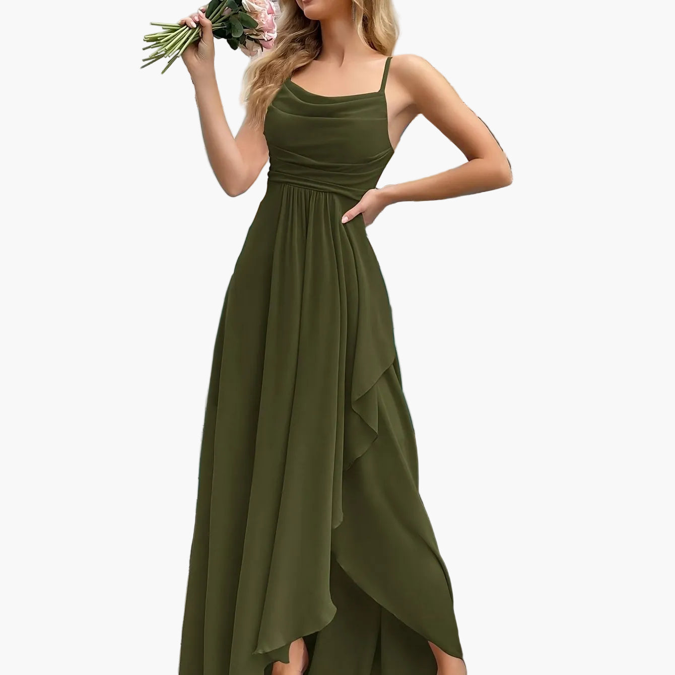 Elegantes Damen-Abendkleid Maxilänge – Stilvolles Fit & Flare Design für festliche Anlässe