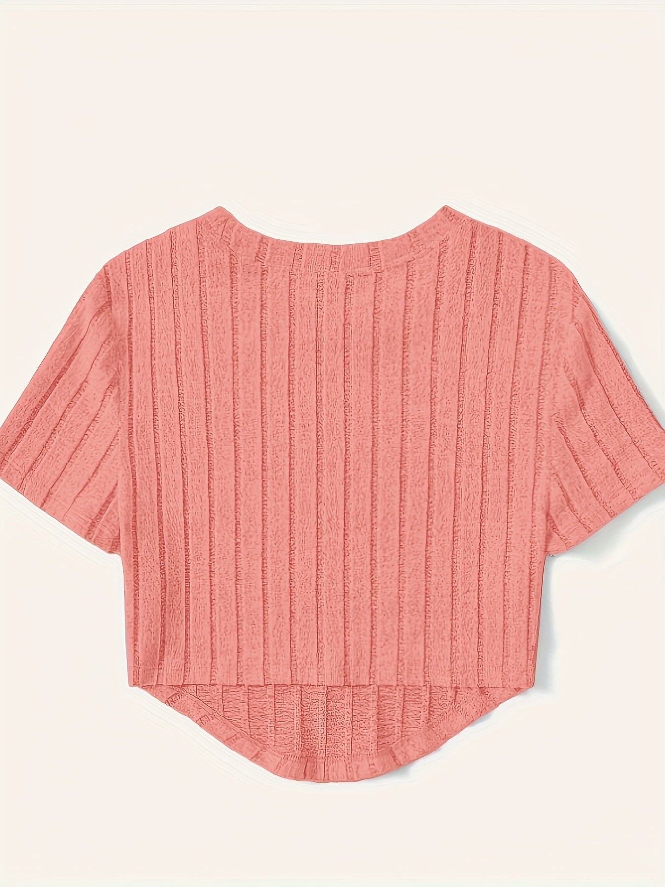Damen Kurzarm-Ripptop im Casual-Look – Perfekt für Freizeit und Alltag
