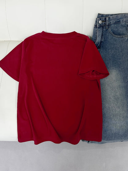 Damen Pyjama-Set Kurzarm Shirt & Karierte Hose – Bequeme Nachtwäsche im Casual-Stil