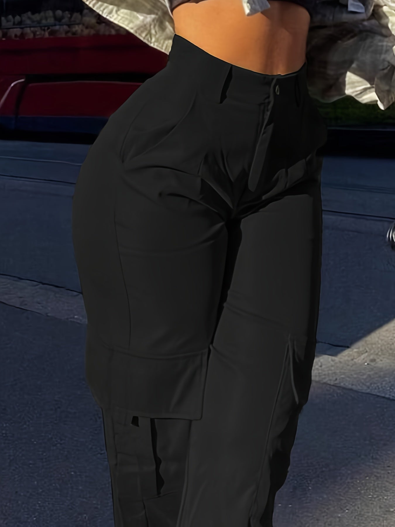 Damen Y2K Cargo-Hose mit weitem Bein – Streetstyle für Alltag und Freizeit