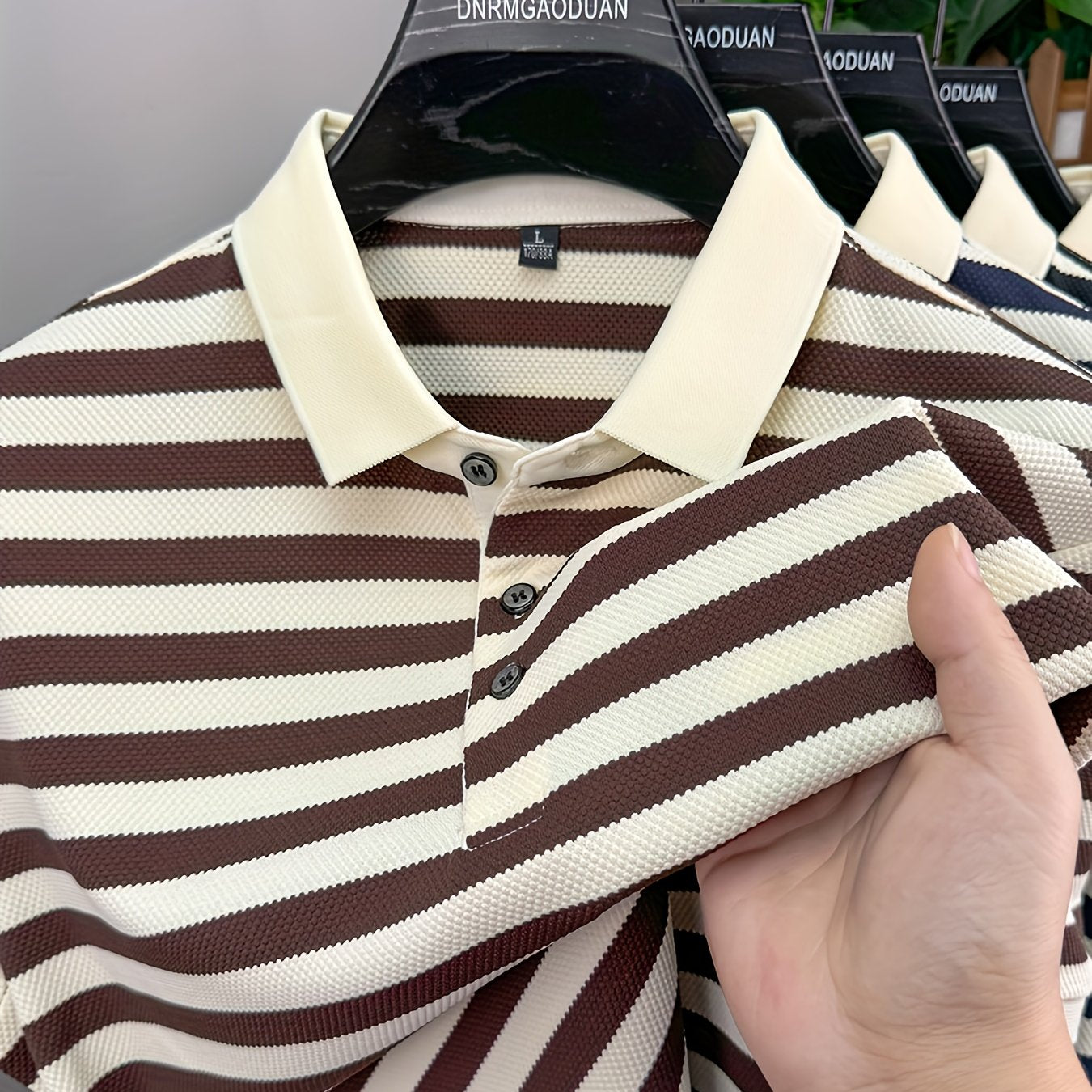 Herren Polohemd Kurzarm mit Streifen – Klassischer Freizeitstil für Alltag und Freizeit