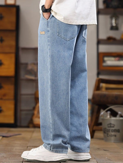 Herren Relaxed Fit Jeans Jogginghose – Modischer Freizeit-Look mit Kordelzug