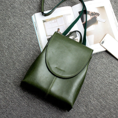 Damen Minimalistischer Rucksack-Shopper mit Überschlag – Vielseitige City-Bag für Alltag & Reisen