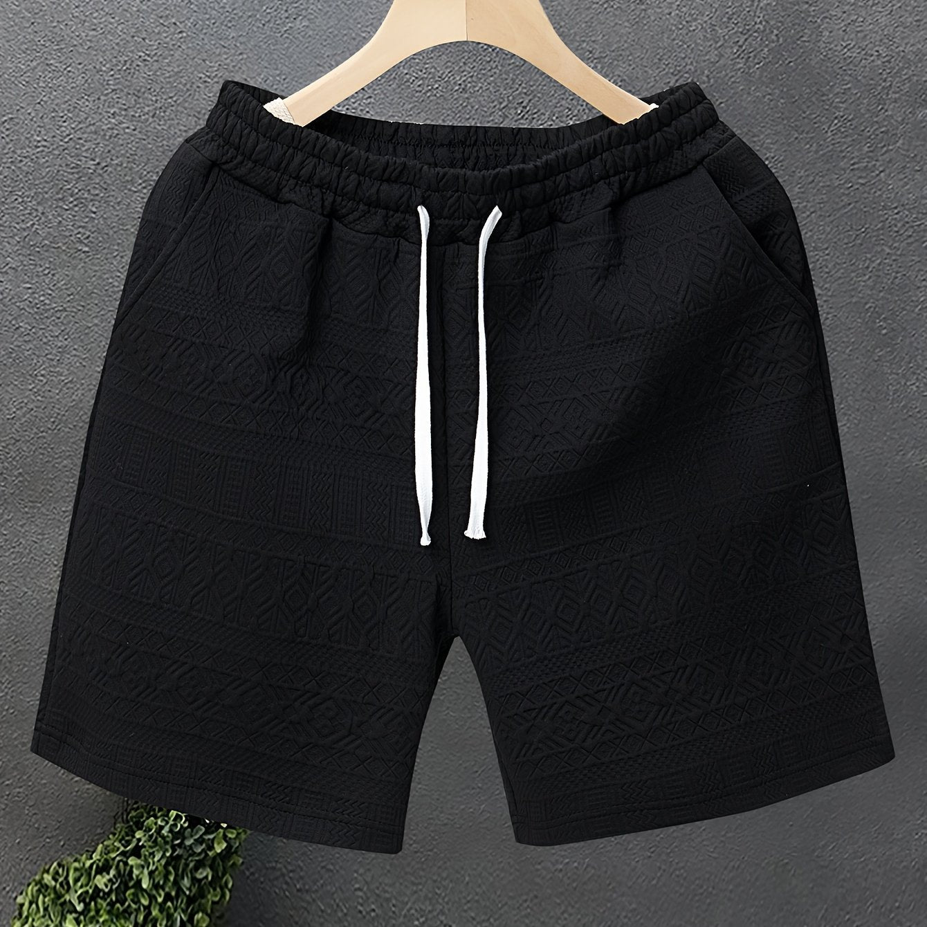 Herren Freizeitshorts mit Prägungsmuster – Moderner Look für Alltag und Sport