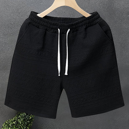 Herren Freizeitshorts mit Prägungsmuster – Moderner Look für Alltag und Sport