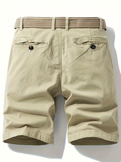 Herren Freizeit-Bermuda Shorts mit Gürtel – Klassischer Sommer-Look für Alltag und Outdoor