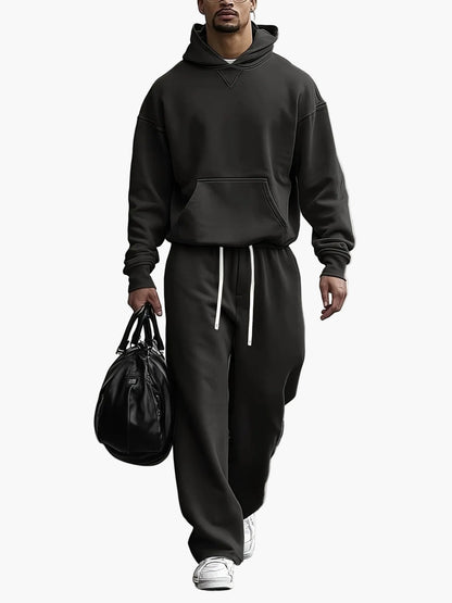 Herren Freizeit Hoodie Set – Bequemer Jogginganzug für Alltag und Reisen