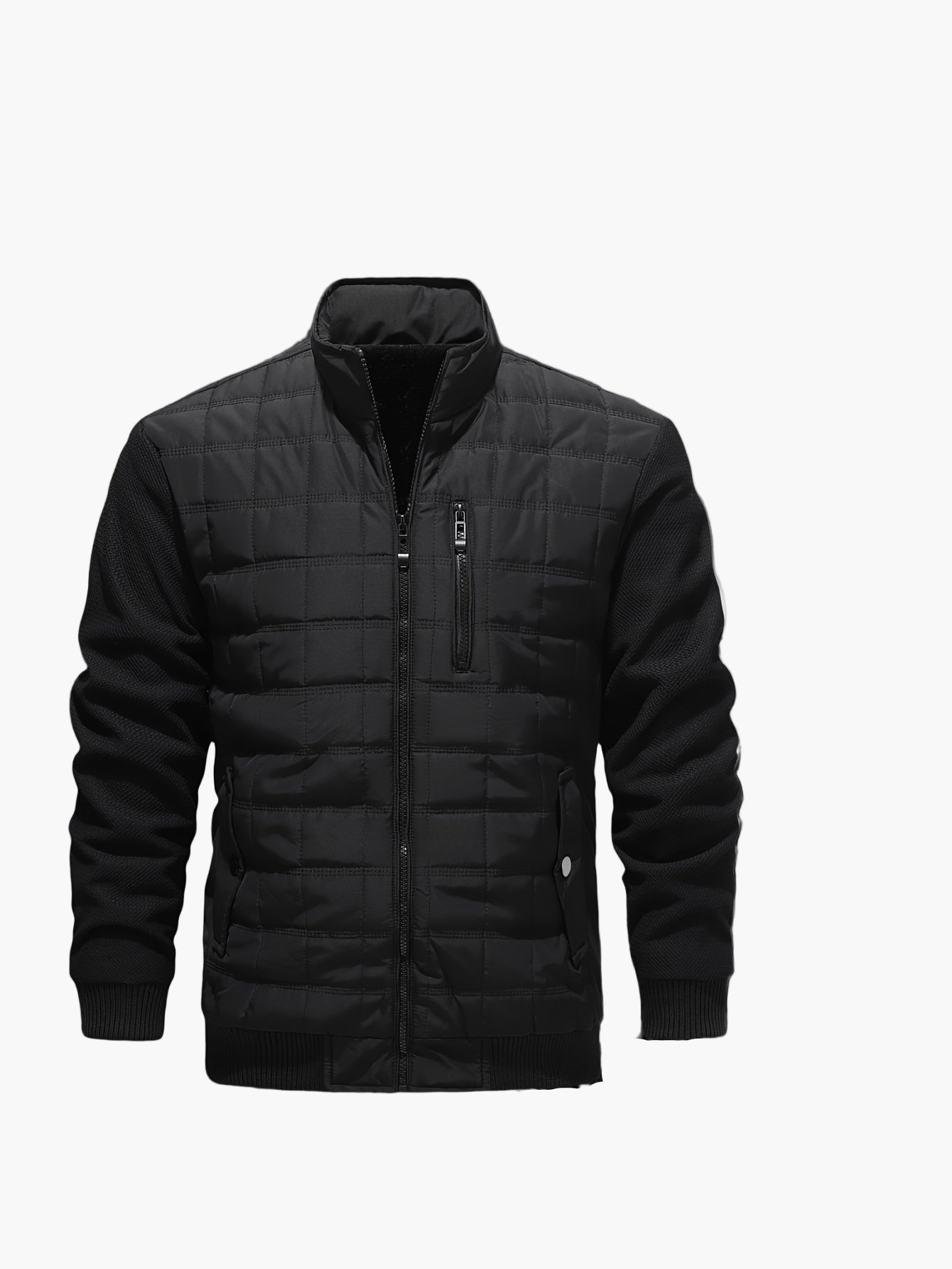 Herren Steppjacke Casual Stil mit Stehkragen – Alltag & Freizeit