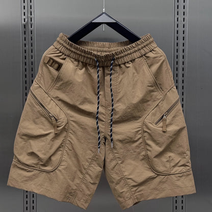 Herren Utility Cargo Shorts mit Reißverschlusstaschen – Urban Athleisure Style