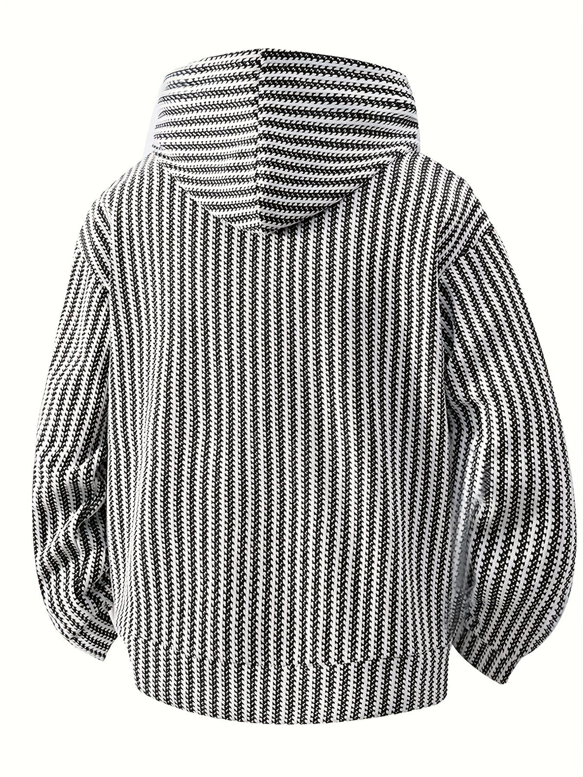 Hoodie mit Kapuze und Kängurutasche – Gerippter Strukturstoff