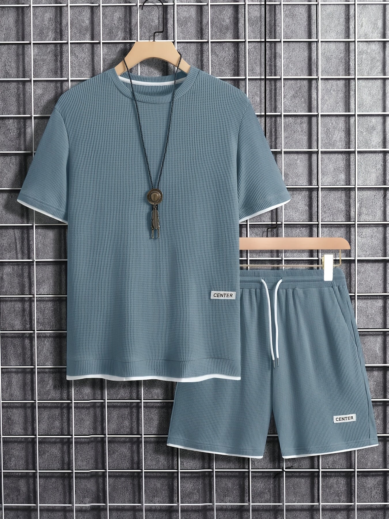 Herren Freizeit-Set Kurzarm T-Shirt & Shorts Lounge Outfit – Bequemes Sommer Homewear