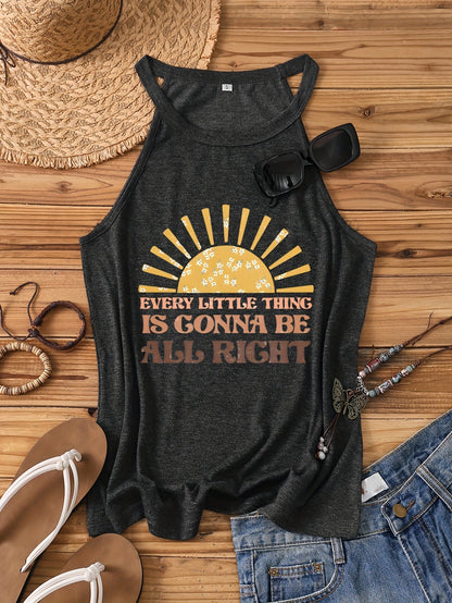 Damen Tanktop im Boho-Stil mit Spruch für Sommer & Freizeit