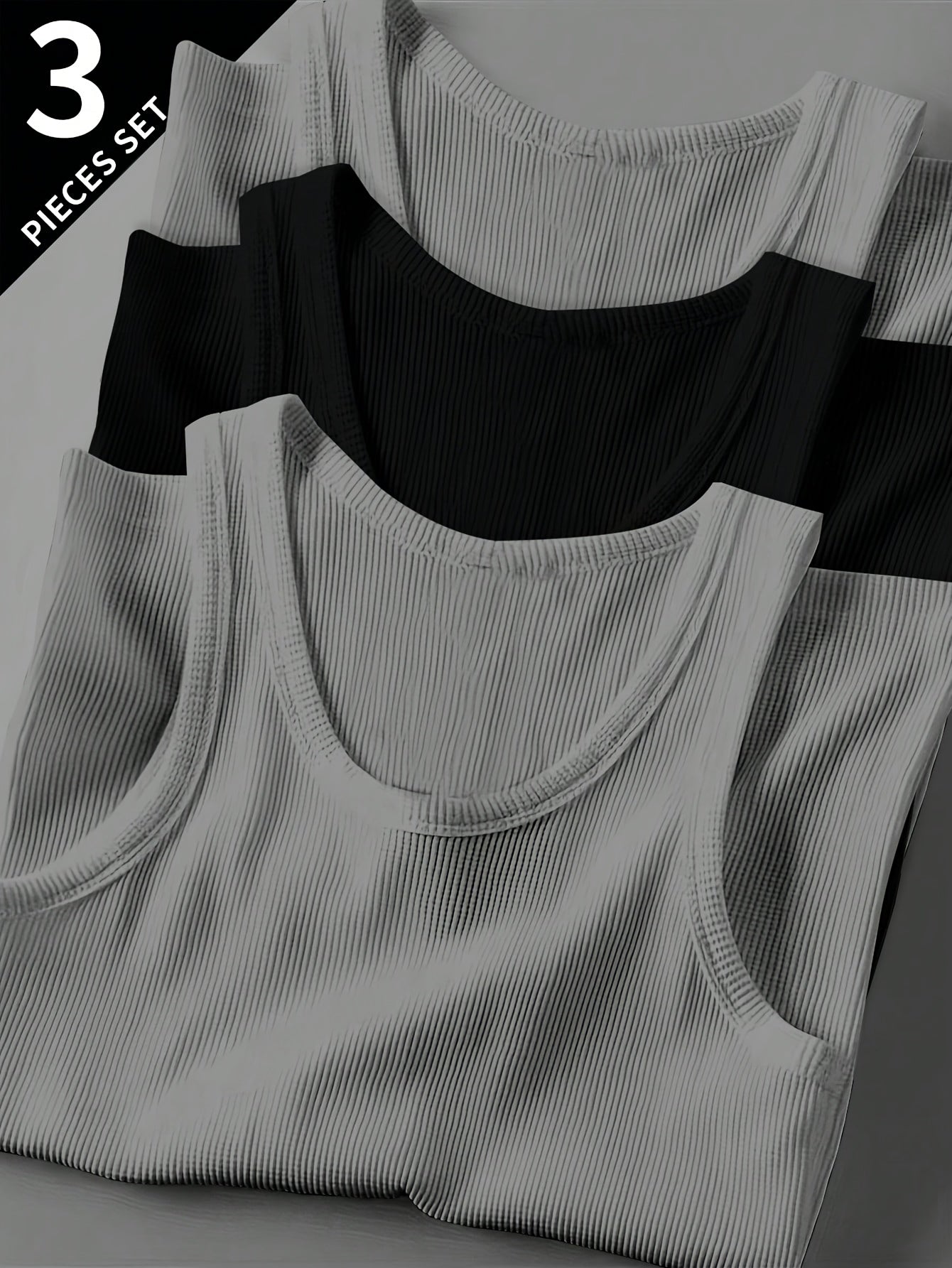 Herren Sportliches Ripp-Tanktop Set – Klassischer Schnitt, Modernes Design, Für Fitness & Freizeit