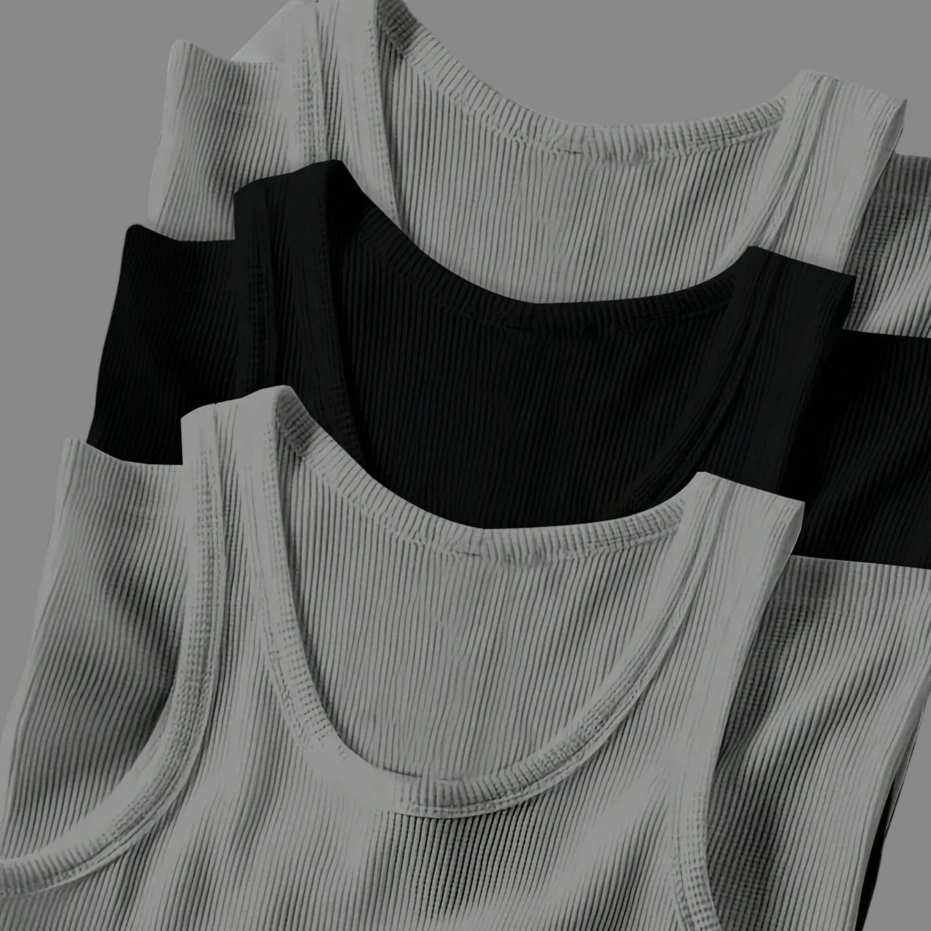 Herren Sportliches Ripp-Tanktop Set – Klassischer Schnitt, Modernes Design, Für Fitness & Freizeit