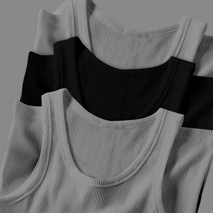 Herren Sportliches Ripp-Tanktop Set – Klassischer Schnitt, Modernes Design, Für Fitness & Freizeit