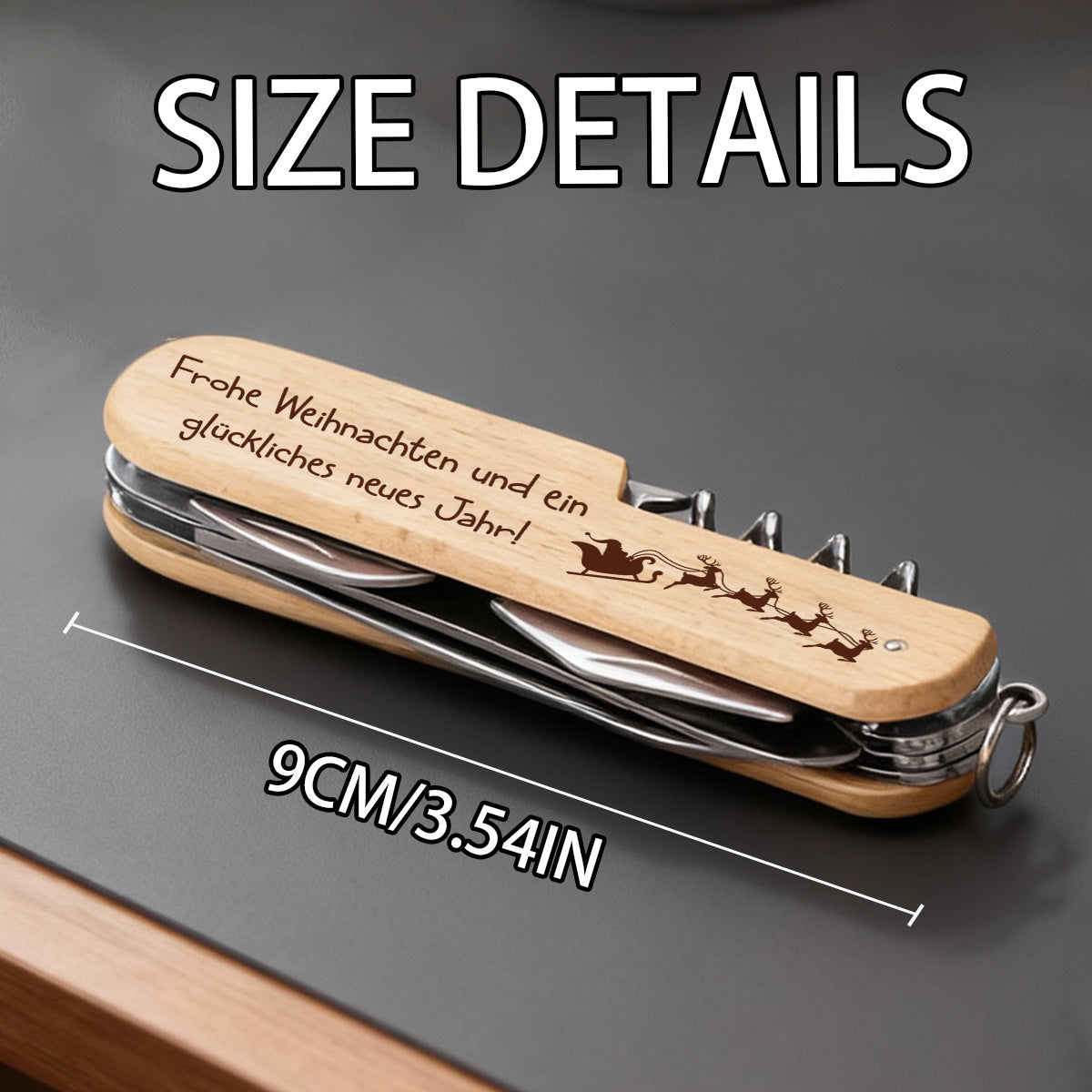 Vaterstag Herren Multi-Tool – Klassisches Taschenmesser mit Gravur, Geschenkidee für Papa
